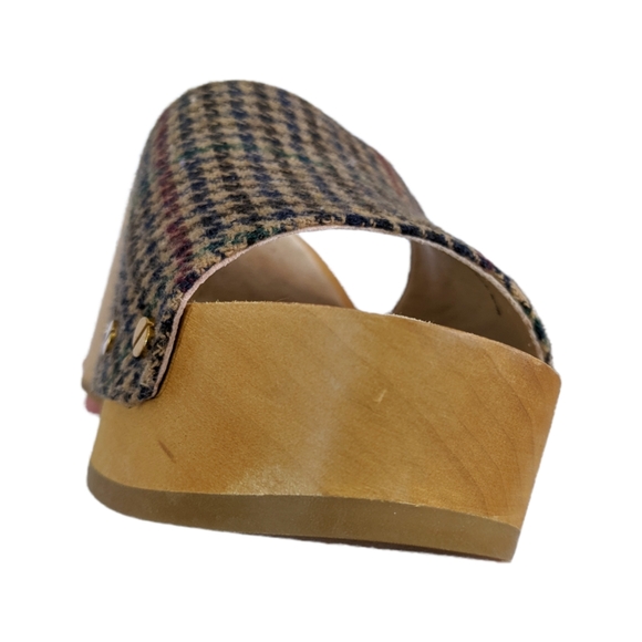 Veronica Beard Hannalee Tan Houndstooth Clog Sandal - Picture 14 of 15